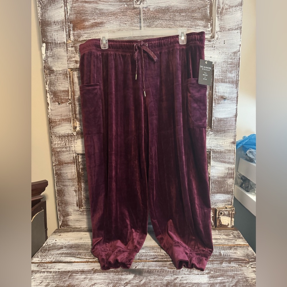 🆕 Zac & Rachel Purple Velvet Joggers